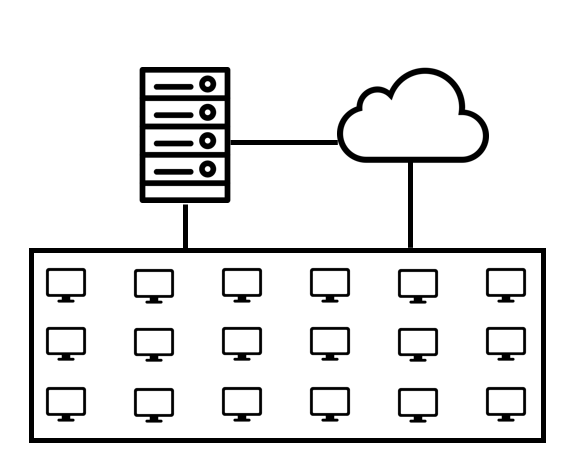 Diagramme représentant un serveur et le Cloud